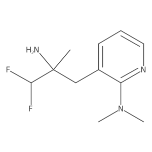 3-(2-amino-3,3-difluoro-2-methylpropyl)-N,N-dimethylpyridin-2-amine结构式