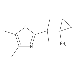 1-[2-(Dimethyl-1,3-oxazol-2-yl)propan-2-yl]cyclopropan-1-amine Structure