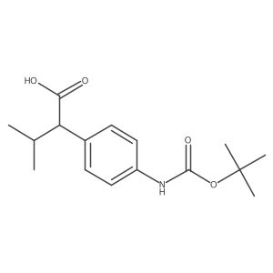2-(4-((tert-Butoxycarbonyl)amino)phenyl)-3-methylbutanoic acid Structure