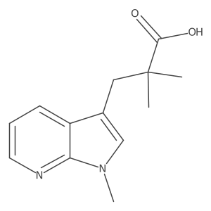 2,2-dimethyl-3-{1-methyl-1H-pyrrolo[2,3-b]pyridin-3-yl}propanoic acid结构式