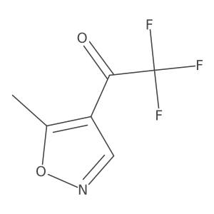 2,2,2-Trifluoro-1-(5-methyl-1,2-oxazol-4-yl)ethan-1-one结构式