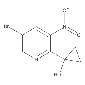 1-(5-Bromo-3-nitropyridin-2-yl)cyclopropan-1-ol结构式