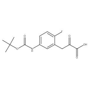 3-(5-{[(Tert-butoxy)carbonyl]amino}-2-fluorophenyl)-2-oxopropanoic acid结构式