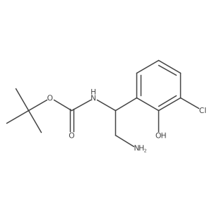 tert-butyl N-[2-amino-1-(3-chloro-2-hydroxyphenyl)ethyl]carbamate Structure