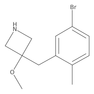 3-[(5-Bromo-2-methylphenyl)methyl]-3-methoxyazetidine Structure