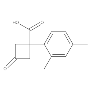 1-(2,4-Dimethylphenyl)-3-oxocyclobutane-1-carboxylic acid Structure