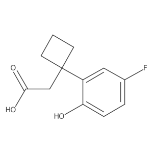 2-[1-(5-Fluoro-2-hydroxyphenyl)cyclobutyl]acetic acid结构式