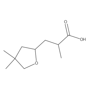 3-(4,4-Dimethyloxolan-2-yl)-2-methylpropanoic acid Structure