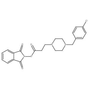 1,3-dioxo-2,3-dihydro-1H-isoindol-2-yl 3-{4-[(4-chlorophenyl)methyl]piperazin-1-yl}propanoate Structure