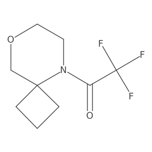 2,2,2-Trifluoro-1-{8-oxa-5-azaspiro[3.5]nonan-5-yl}ethan-1-one结构式