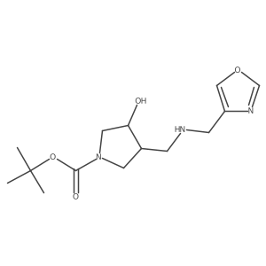 CC(C)(C)OC(=O)N1CC(O)C(CNCc2cocn2)C1结构式
