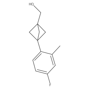 [3-(4-Fluoro-2-methylphenyl)-1-bicyclo[1.1.1]pentanyl]methanol Structure