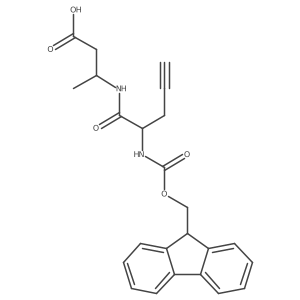 (3R)-3-[2-({[(9H-fluoren-9-yl)methoxy]carbonyl}amino)pent-4-ynamido]butanoic acid Structure