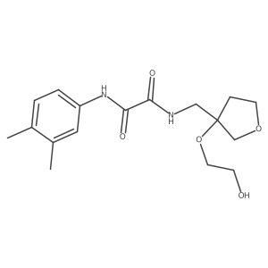 N1-(3,4-dimethylphenyl)-N2-((3-(2-hydroxyethoxy)tetrahydrofuran-3-yl)methyl)oxalamide结构式