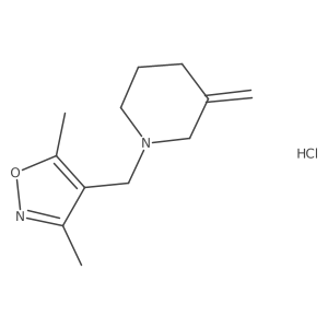 1-[(3,5-Dimethyl-1,2-oxazol-4-yl)methyl]-3-methylidenepiperidine hydrochloride结构式