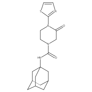 N-(adamantan-1-yl)-3-oxo-4-(1,3-thiazol-2-yl)piperazine-1-carboxamide Structure