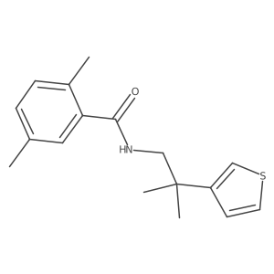 2,5-dimethyl-N-(2-methyl-2-(thiophen-3-yl)propyl)benzamide结构式