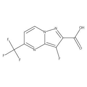 3-Fluoro-5-(trifluoromethyl)pyrazolo[1,5-a]pyrimidine-2-carboxylic acid结构式