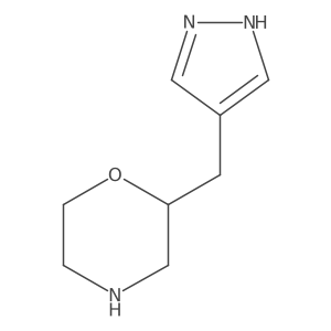 2-((1H-Pyrazol-4-yl)methyl)morpholine结构式