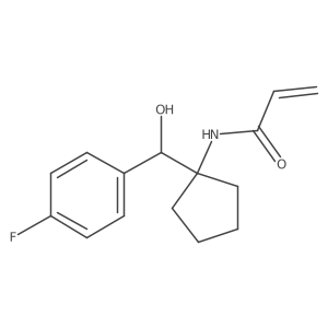 N-[1-[(4-Fluorophenyl)-hydroxymethyl]cyclopentyl]prop-2-enamide结构式