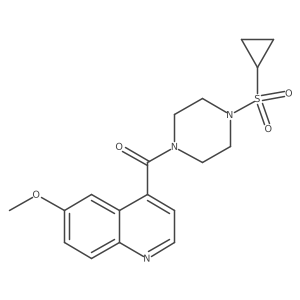 4-[4-(Cyclopropanesulfonyl)piperazine-1-carbonyl]-6-methoxyquinoline结构式