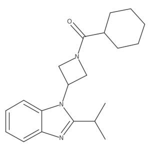 1-(1-cyclohexanecarbonylazetidin-3-yl)-2-(propan-2-yl)-1H-1,3-benzodiazole Structure