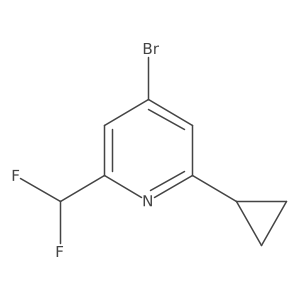 4-Bromo-2-cyclopropyl-6-(difluoromethyl)pyridine结构式