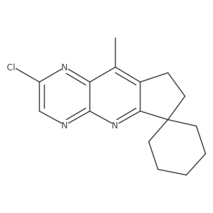 2'-Chloro-9'-Methyl-7',8'-Dihydrospiro[Cyclohexane-1,6'-Cyclopenta[5,6]pyrido[2,3-b]pyrazine] Structure