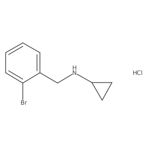 N-[(2-Bromophenyl)methyl]cyclopropanamine;hydrochloride Structure