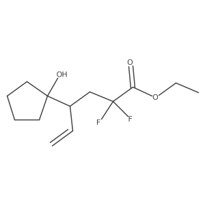 Ethyl 2,2-difluoro-4-(1-hydroxycyclopentyl)hex-5-enoate Structure