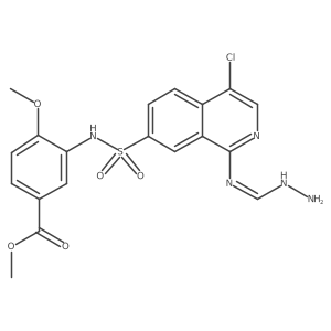3-[[[1-[(Aminoiminomethyl)amino]-4-chloro-7-isoquinolinyl]sulfonyl]amino]-4-methoxybenzoic acid methyl ester结构式
