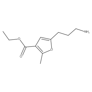 Ethyl 5-(3-aminopropyl)-2-methylfuran-3-carboxylate结构式