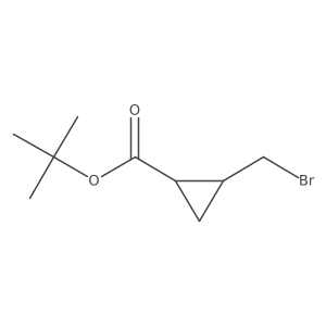 rac-tert-butyl (1R,2R)-2-(bromomethyl)cyclopropane-1-carboxylate Structure