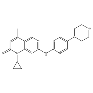 8-cyclopropyl-5-methyl-2-{[5-(piperazin-1-yl)pyridin-2-yl]amino}-7H,8H-pyrido[2,3-d]pyrimidin-7-one Structure