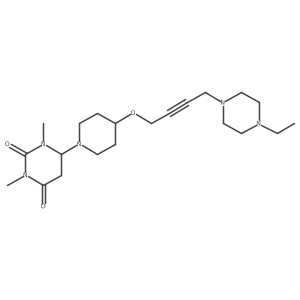 6-[4-[4-(4-Ethylpiperazin-1-yl)but-2-ynoxy]piperidin-1-yl]-1,3-dimethyl-1,3-diazinane-2,4-dione Structure