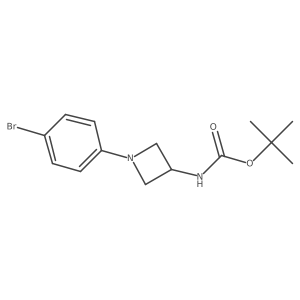 tert-butyl N-[1-(4-bromophenyl)azetidin-3-yl]carbamate结构式