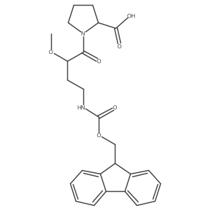 (2R)-1-[4-({[(9H-fluoren-9-yl)methoxy]carbonyl}amino)-2-methoxybutanoyl]pyrrolidine-2-carboxylic acid Structure