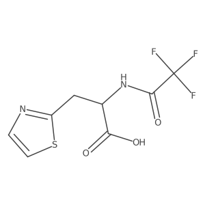 3-(1,3-Thiazol-2-yl)-2-(trifluoroacetamido)propanoic acid结构式