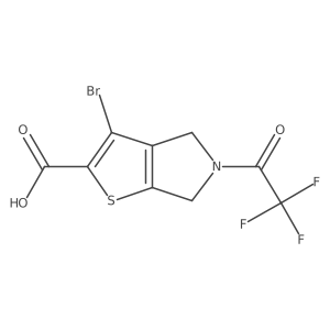3-bromo-5-(2,2,2-trifluoroacetyl)-4H,5H,6H-thieno[2,3-c]pyrrole-2-carboxylic acid Structure