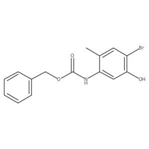 benzyl N-(4-bromo-5-hydroxy-2-methylphenyl)carbamate结构式