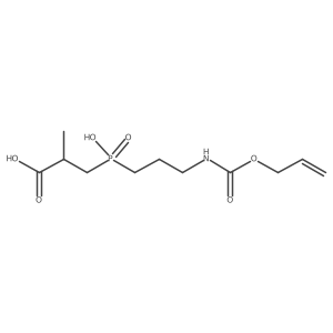3-[Hydroxy(3-{[(prop-2-en-1-yloxy)carbonyl]amino}propyl)phosphoryl]-2-methylpropanoic acid结构式
