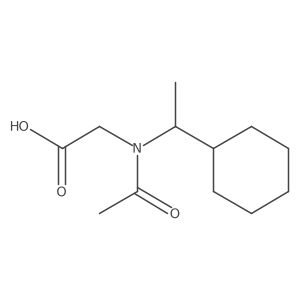 2-[N-(1-cyclohexylethyl)acetamido]acetic acid结构式