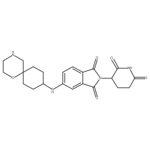 2-(2,6-dioxopiperidin-3-yl)-5-{[(6r)-1-oxa-4-azaspiro[5.5]undecan-9-yl]amino}-2,3-dihydro-1H-isoindole-1,3-dione结构式