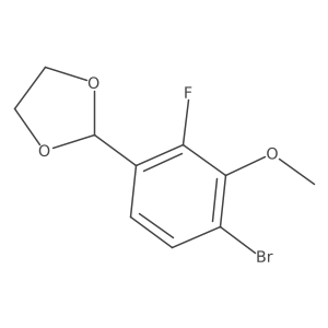 2-(4-Bromo-2-fluoro-3-methoxyphenyl)-1,3-dioxolane结构式