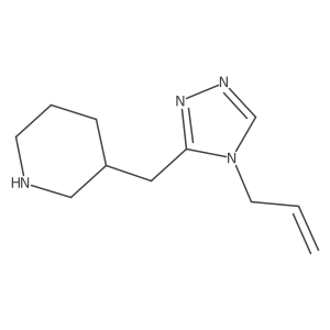 3-((4-Allyl-4H-1,2,4-triazol-3-yl)methyl)piperidine结构式