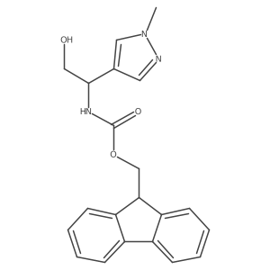 (9H-fluoren-9-yl)methyl N-[2-hydroxy-1-(1-methyl-1H-pyrazol-4-yl)ethyl]carbamate结构式