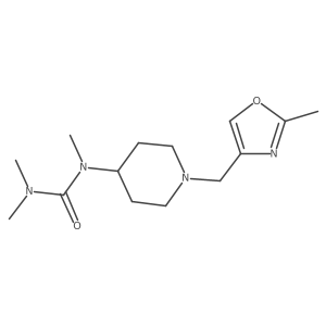1,3,3-Trimethyl-1-{1-[(2-methyl-1,3-oxazol-4-yl)methyl]piperidin-4-yl}urea Structure