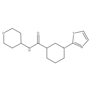 N-(oxan-4-yl)-1-(1,3-thiazol-2-yl)piperidine-3-carboxamide结构式