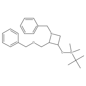 [1-Benzyl-2-(benzyloxymethyl)azetidin-3-yl]oxy-tert-butyl-dimethyl-silane结构式
