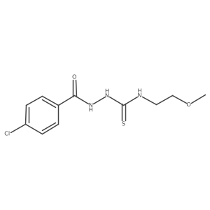 4-Chlorobenzoic acid 2-[[(2-methoxyethyl)amino]thioxomethyl]hydrazide结构式